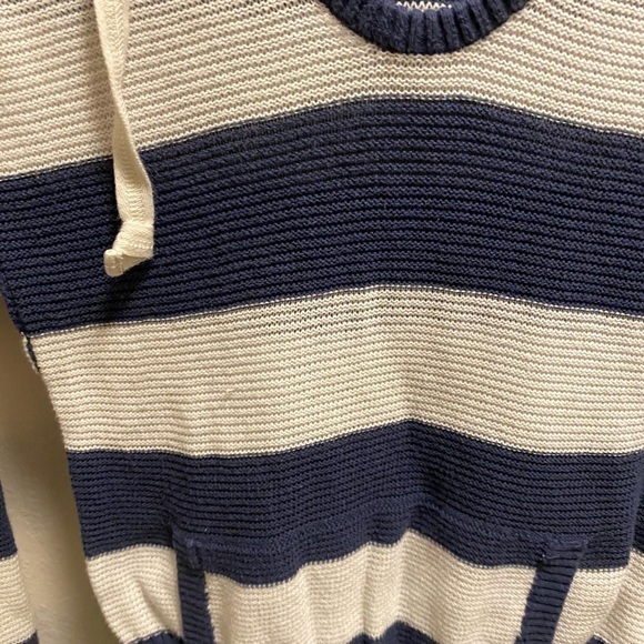 Vintage Victoria’s Secret Pink v-neck striped knit sweater with hood - Picture 2 of 7